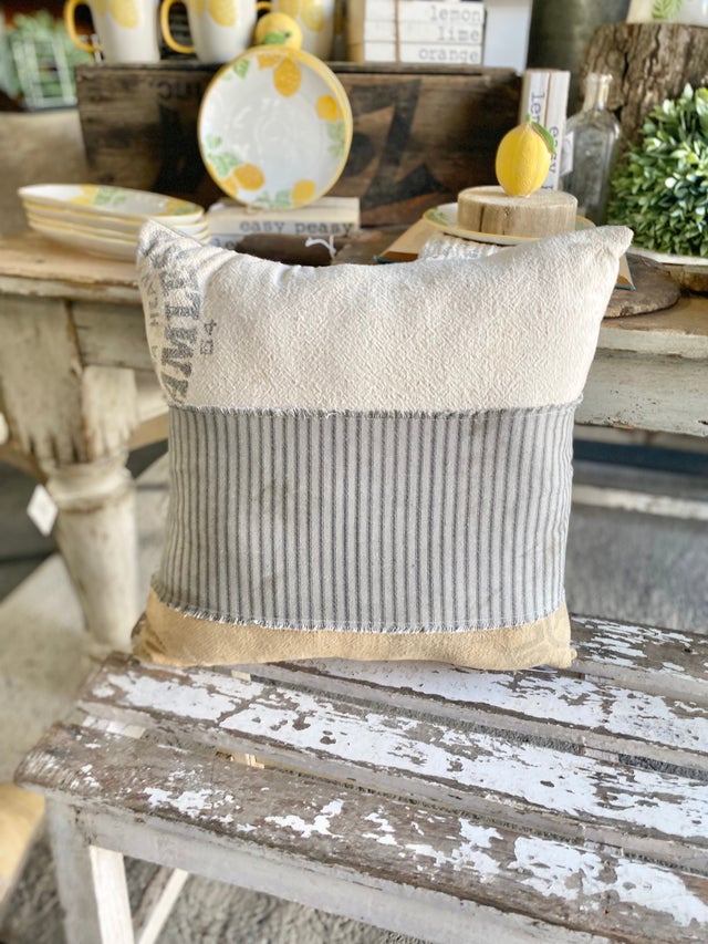 Pinstripe sales throw pillows