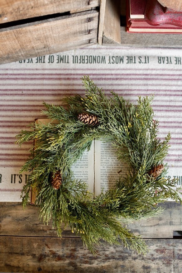 Alpine Cedar Mini Wreath | The Little Burlap Barn